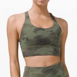 Lululemon Energy Bra Long line - Green Twill camo